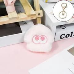 スプラトゥーン イカ ふわふわ ぬいぐるみキーホルダー ピンク