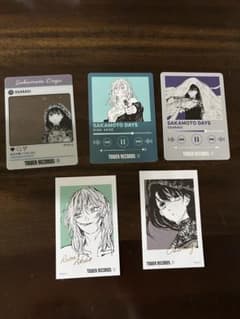 SAKAMOTO DAYS タワーレコード 特典カード 5枚セット 赤尾、大佛のサムネイル