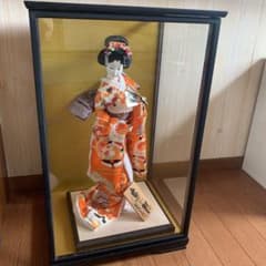 昭和レトロ 日本人形 ガラスケース入 和装飾 舞妓 置物 古民家 (P-66) ガラスケース付き 日本人形 舞妓人形 和風 置物 インテリア 飾り