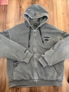 AAPE グレー フード付きパーカー Lサイズ - メルカリ