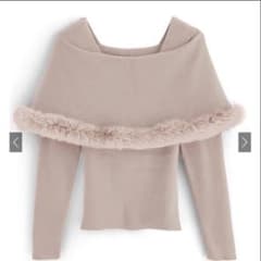 GRL ファー付きケープ風ニットトップスan1344のサムネイル