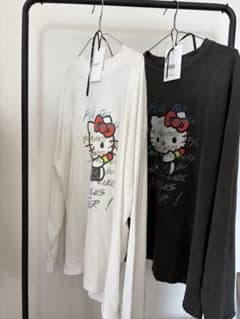 ホワイトタグありHELLO KITTY×Ameri DAMAGE LONGTEE ホワイトタグありHELLO KITTY×Ameri DAMAGE LONGTEE - メルカリ