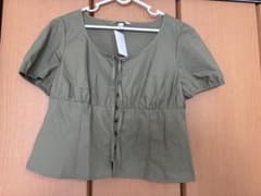 美品フロントボタン コットンブラウスのサムネイル