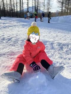 THE NORTH FACE 子供用スキーウェア 蛍光オレンジ　130のサムネイル
