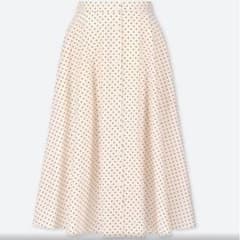 ユニクロ フロントボタンサーキュラースカート/ドットのサムネイル