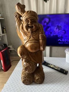 木製 福の神 彫刻 木製 福の神像 約30cm - メルカリ