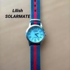 Lilish SOLARMATE 腕時計 ネイビー レッド ストライプのサムネイル