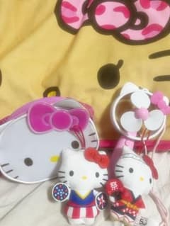 Hello Kitty 50周年 マスコット 扇風機 4点セットのサムネイル