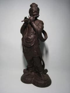 喜多敏勝【幸笛 喜多敏勝】ブロンズ製 天女 高さ約33.5㎝ - メルカリ