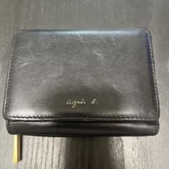 agnes b. 三つ折り財布 ブラックのサムネイル