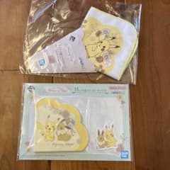 一番くじ　ポケモン　ピカチュウ　メモ　ステッカー　ハンドタオルのサムネイル