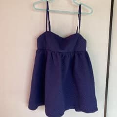 紺色フレアキャミソール　ビスチェM