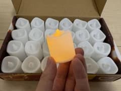 LEDキャンドル キャンドルライト プラスチック 24個セット 電池付 ろうそくのサムネイル