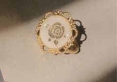 ハンドメイド リング バラ ゴールドのサムネイル