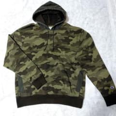 【Champion】チャンピオン プルオーバーパーカー 迷彩 カモフラ 裏起毛のサムネイル