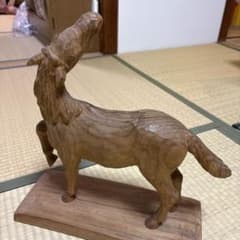 木彫り 馬 置物 オブジェ - メルカリ