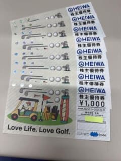 HEIWA 平和 PGM ゴルフ 株主優待券　8枚のサムネイル