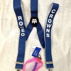 RODEO CROWNS デニムブルー サスペンダー