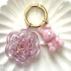 ハンドメイド レジンチャーム 天使のうさぎ ピンク - メルカリ