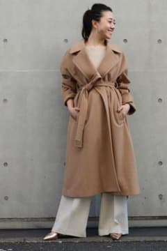 こなれコーデ♪プラージュPlage ロングベルテッドコート リラックス 