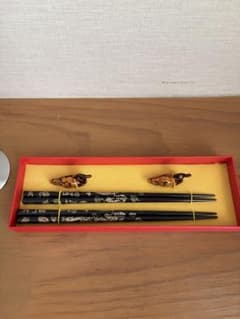 夫婦箸 箸置きセット 鴨モチーフのサムネイル