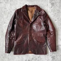 WEST RIDE ゴートスキン レザー テーラードジャケット 34 アメカジ