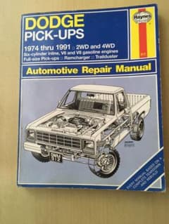 1974〜91年　dodge pickup ヘインズ　リペアマニュアルのサムネイル