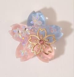 1235」レジンヘアゴム ポニーフック ブローチ マグネット 桜 - メルカリ