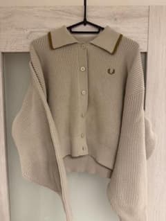 FRED PERRY リブニット カーディガン ベージュのサムネイル