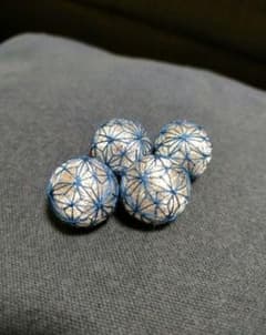 麻の葉　手まり　紺糸　シルバーまりのサムネイル
