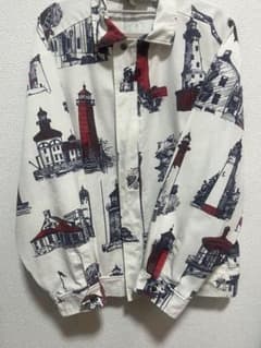 希少90s Michigan Rag Co. 灯台 総柄 ジャケット USA古着のサムネイル