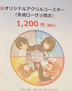 俺ガイル ×千葉コラボ オリジナルアクリルコースター　京成ローザ10限定のサムネイル