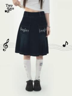 two days off デニムスカート 膝丈 音符ポケット 平成女兒 00s two days off デニムスカート 膝丈 音符ポケット 平成女兒 00s - メルカリ