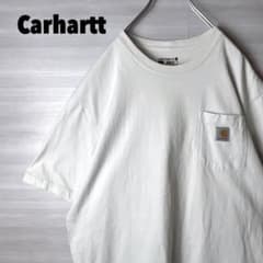カーハート　ルーズフィット　胸ポケット　半袖　Tシャツ　ホワイト　メンズ　古着のサムネイル