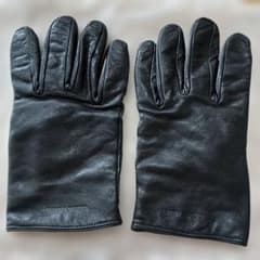 Giorgio Armani 黒 レザー手袋 M ARMANI COLLEZIONI レザーグローブ 手袋 ブラック サイズM - メルカリ