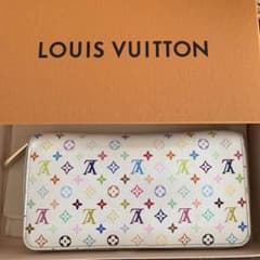 ルイヴィトン ジッピーウォレット マルチカラー ホワイト 長財布