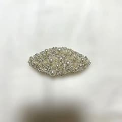 パール＆ラインストーン バレッタ ヘアアクセサリーのサムネイル