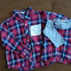 チェックシャツ120.トップス80のサムネイル
