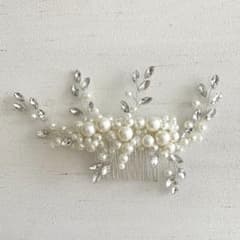 ヘッドドレス ヘアアクセサリー 髪飾り ブライダル 結婚式のサムネイル