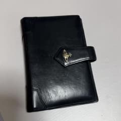 Vivienne Westwood 6-ring notebook cover, Plain Orb design, Black