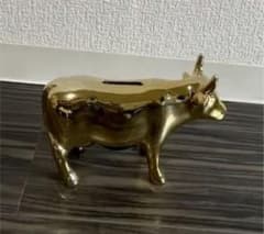 金の牛　貯金箱　2箇所補修ありのサムネイル