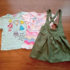 Tシャツ＆サロペット　110セットのサムネイル