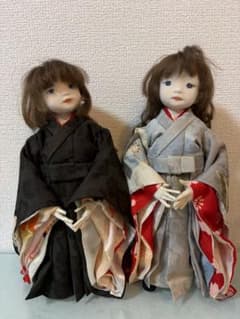 d*2様 ハンドメイド 和装人形 着物人形 2体セット 一点物 和風インテリアのサムネイル