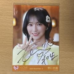 LOVE イコラブ 野口衣織 木漏れ日メゾフォルテ ヨリ 直筆 生写真