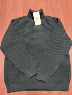 新品未使用】BATONER バトナー タートルネック ニット ダークグリーン 
