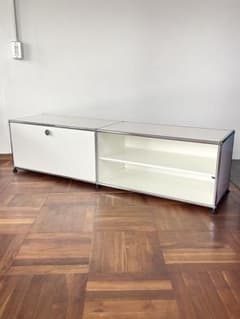 USM ハラー 2列 ドロップダウンドア テレビボード ピュアホワイト USM ハラー 2列 ドロップダウンドア テレビボード ピュアホワイト