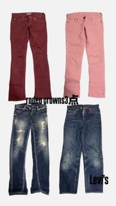 まとめ売り4点 デニム Rodeo Crowns, Levi'sのサムネイル