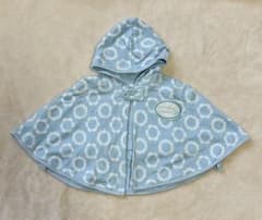 BRANSHES ベビーポンチョ 水色 花柄のサムネイル