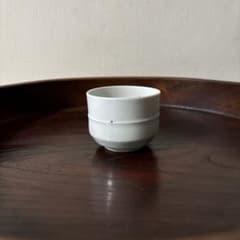 古伊万里 薩摩平佐 白磁ぐい呑み 江戸時代 アンティーク 料治熊太 秦