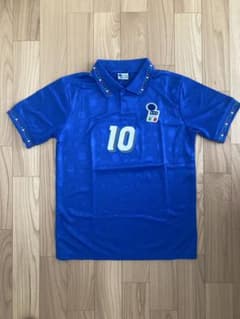 イタリア代表 R. BAGGIO 10 サッカーユニフォーム ブルー - メルカリ